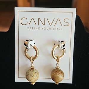 Canvas Pierced Earrings NWT